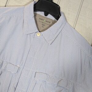ExOfficio Insect‎ Shield Men's L Blue Plaid Long Sleeve Mosquito Shirt - Large